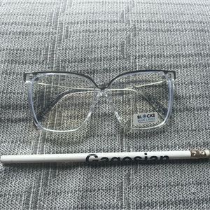 Oversized Clear Squared Cat Eye glasses